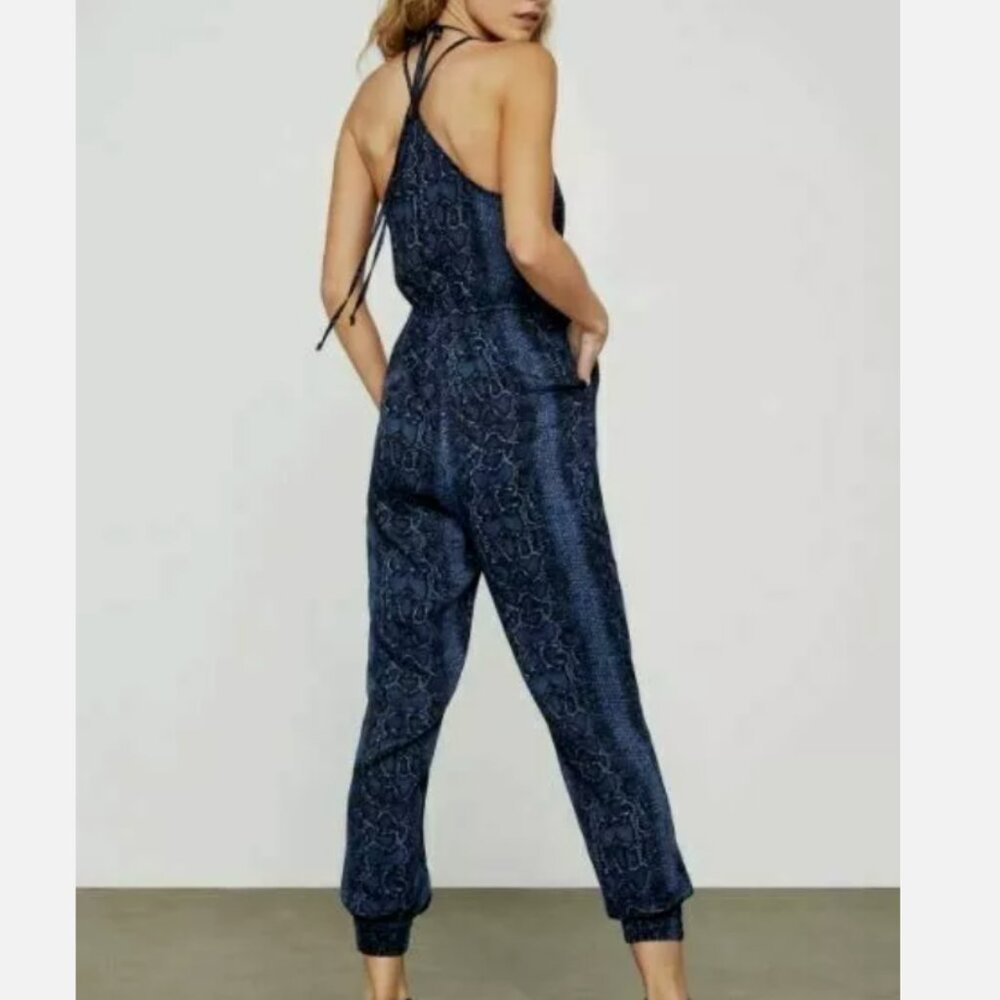 Bcbg Max Azria Blue Python Print Jumpsuit - image 2